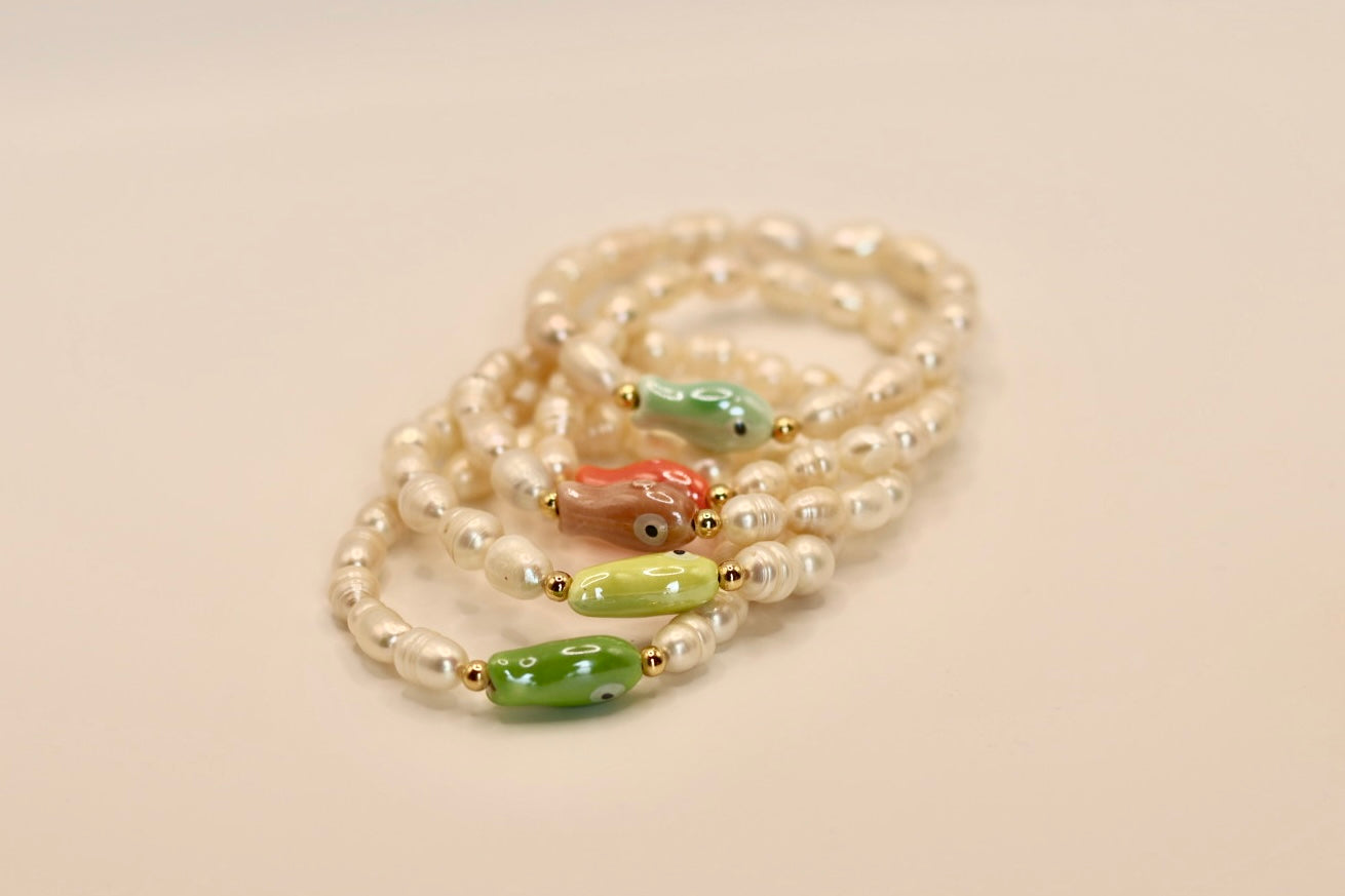 Fresh Meadow Bracelet (Light Green Fish)