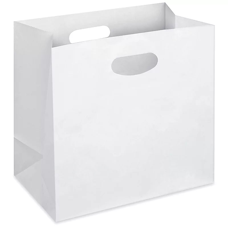Paper Take-Out Bags - 11 x 6 x 11", White